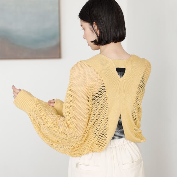 バックオープンサマーメッシュボレロ | GeeRA | 詳細画像18 