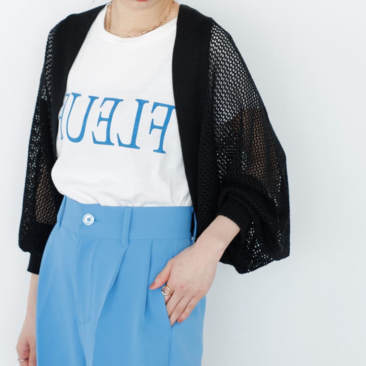 ブラック | バックオープンサマーメッシュボレロ | GeeRA