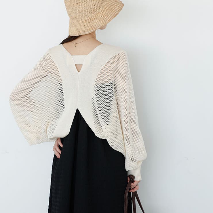 バックオープンサマーメッシュボレロ | GeeRA | 詳細画像9 