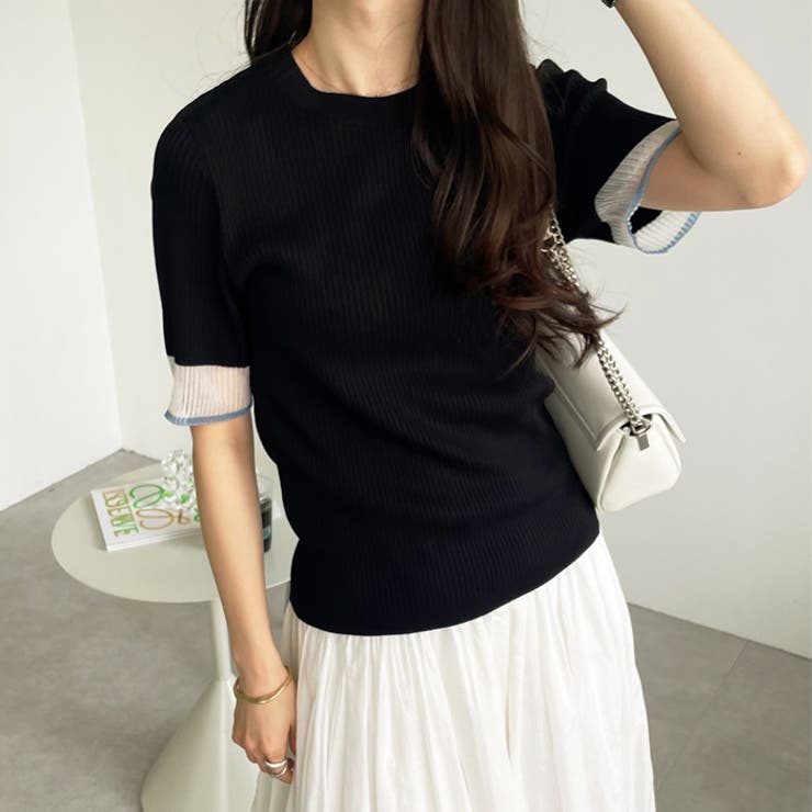 袖口シアーサマーリブニット | GeeRA | 詳細画像42 