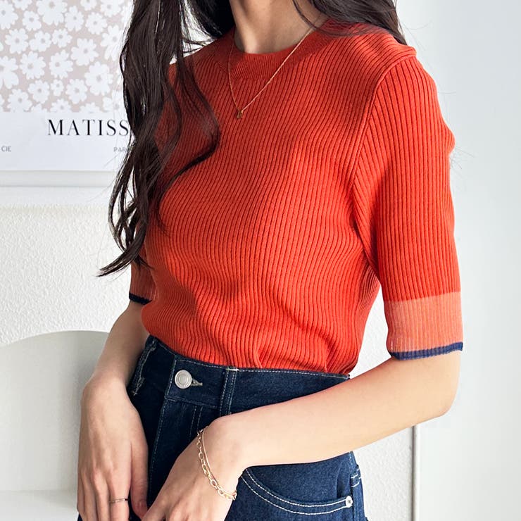 袖口シアーサマーリブニット | GeeRA | 詳細画像14 