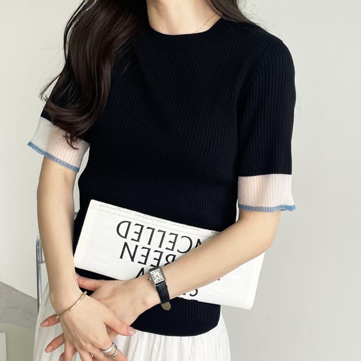 袖口シアーサマーリブニット | GeeRA | 詳細画像38 