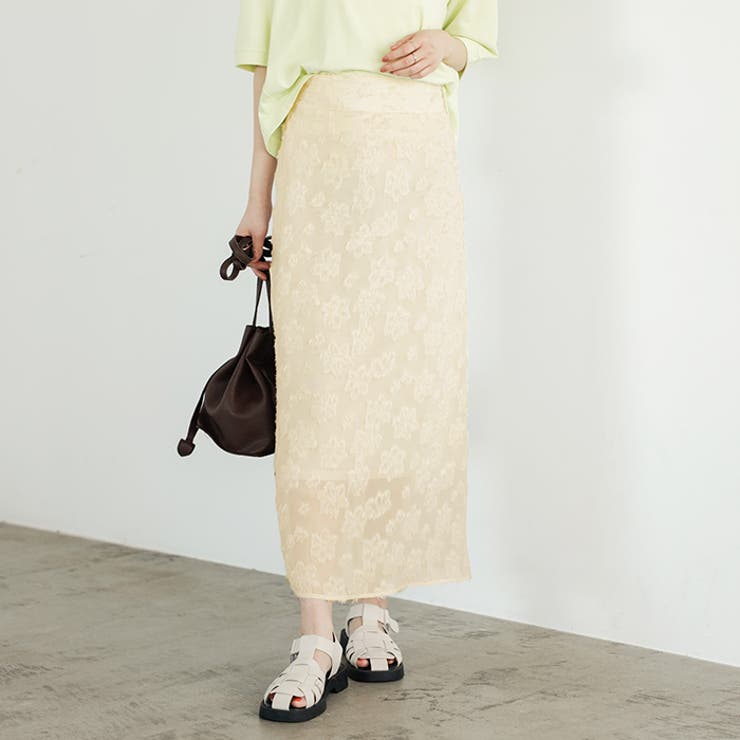 フリンジシアージャカードタイトスカート | GeeRA | 詳細画像3 