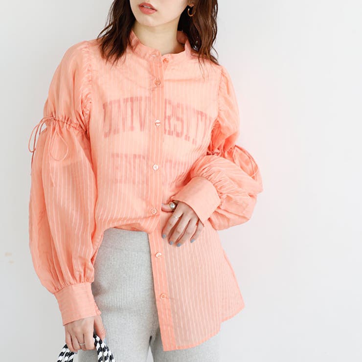 シアーストライプキャンディ袖シャツ | GeeRA | 詳細画像3 