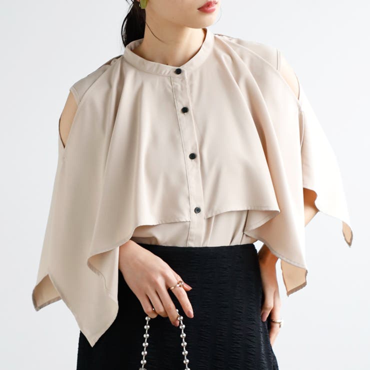 マルチウェイケープデザインブラウス | GeeRA | 詳細画像12 