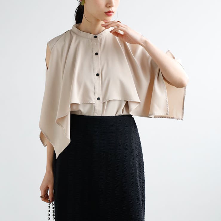 マルチウェイケープデザインブラウス | GeeRA | 詳細画像16 