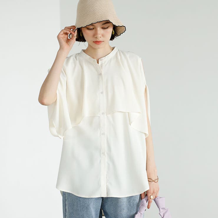 マルチウェイケープデザインブラウス | GeeRA | 詳細画像1 