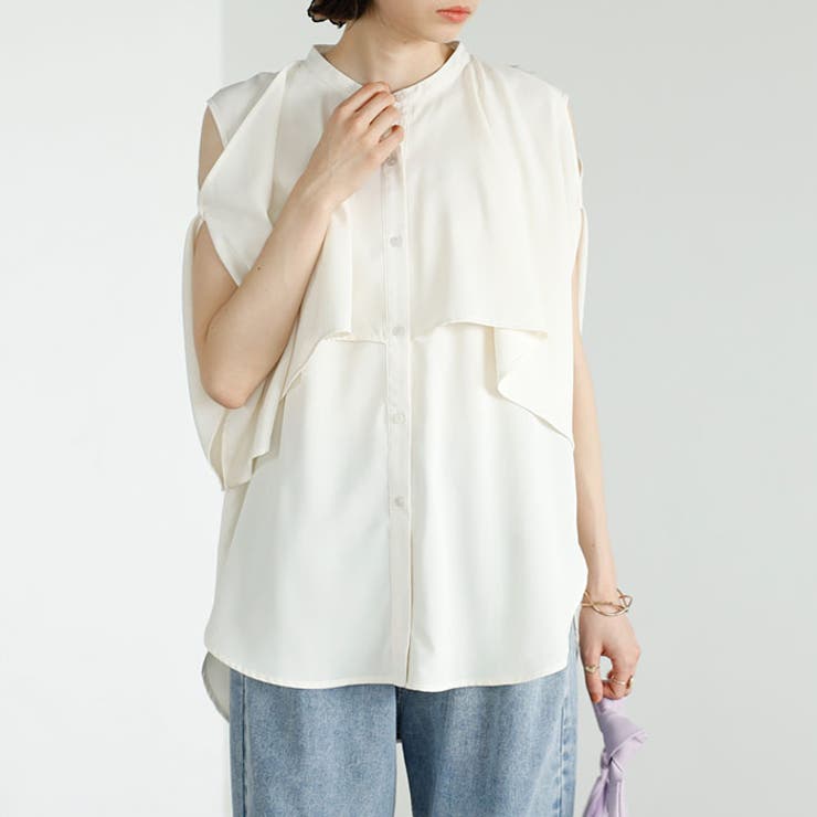 マルチウェイケープデザインブラウス | GeeRA | 詳細画像3 