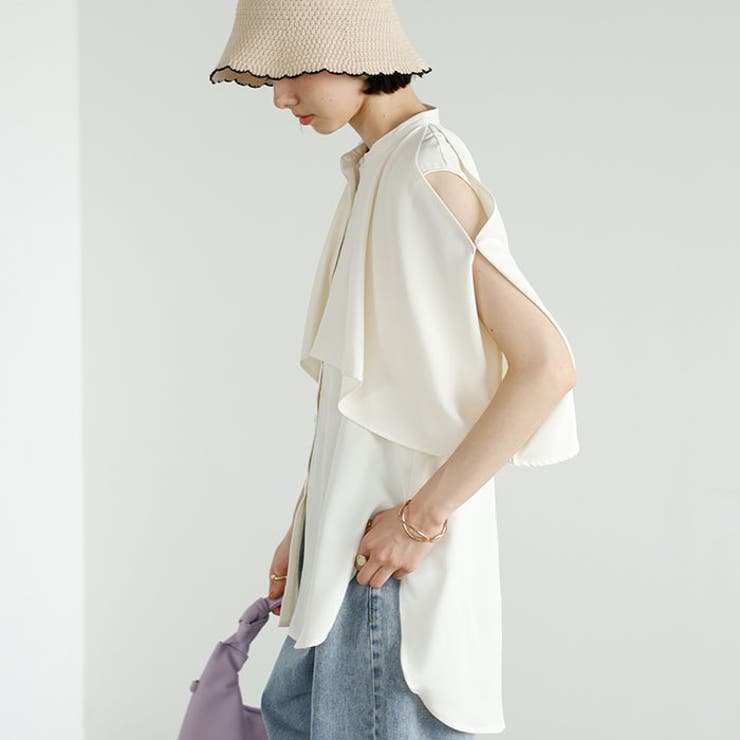 マルチウェイケープデザインブラウス | GeeRA | 詳細画像4 