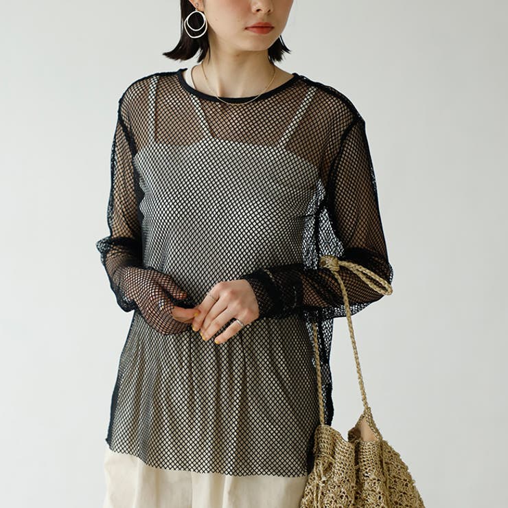 ブラック | ２ｗａｙメッシュカーディガン | GeeRA