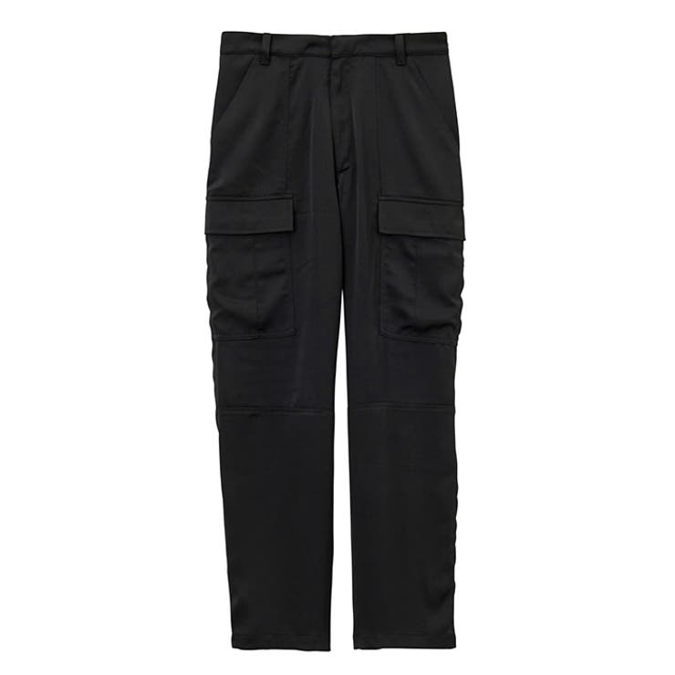 ZARA - ZARA サテン カーゴパンツ Mサイズ ブラックの通販 by