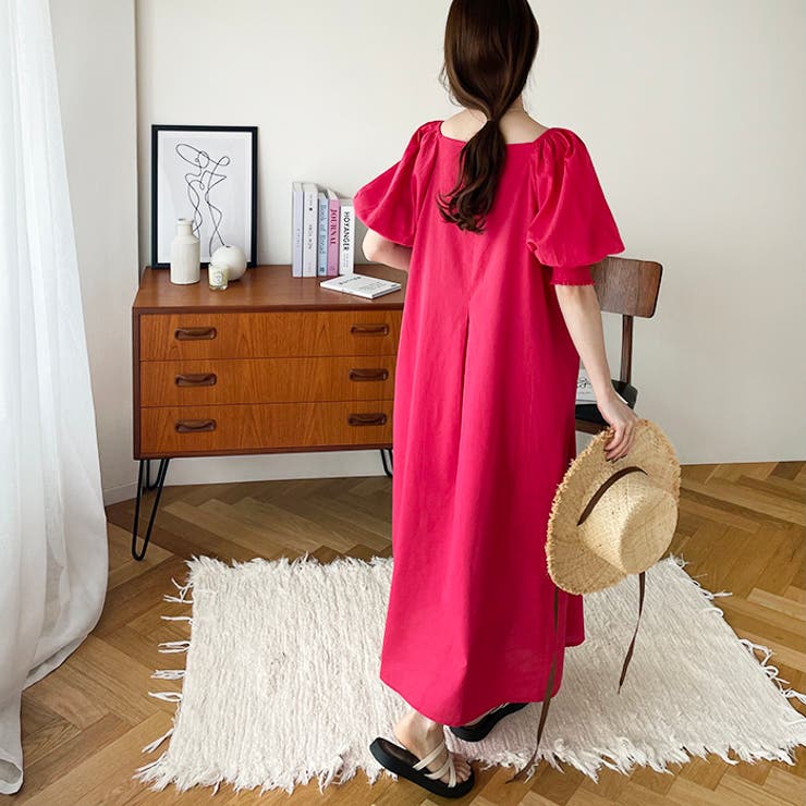 スクエアネックロングワンピース＜夏服＞ | GeeRA | 詳細画像4 