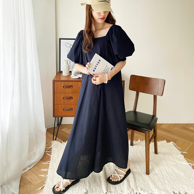 スクエアネックロングワンピース＜夏服＞ | GeeRA | 詳細画像14 