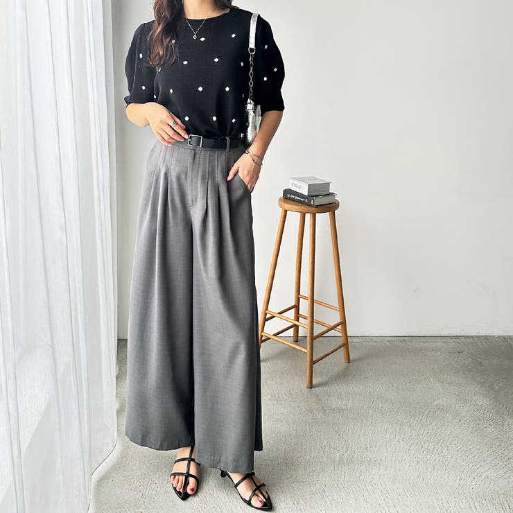 ドット柄ジャカードサマーニットトップス（半袖） | GeeRA | 詳細画像15 