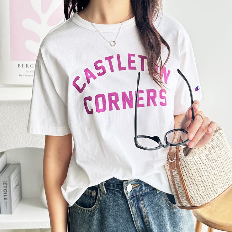 オフホワイト×ロゴ | 【ｃｈａｍｐｉｏｎ】ロゴＴシャツ | GeeRA