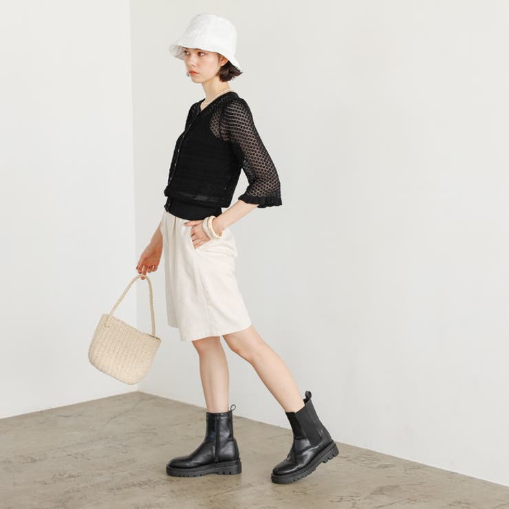 【セットアップ対応】クロシェ編風ニットカーディガン | GeeRA | 詳細画像10 