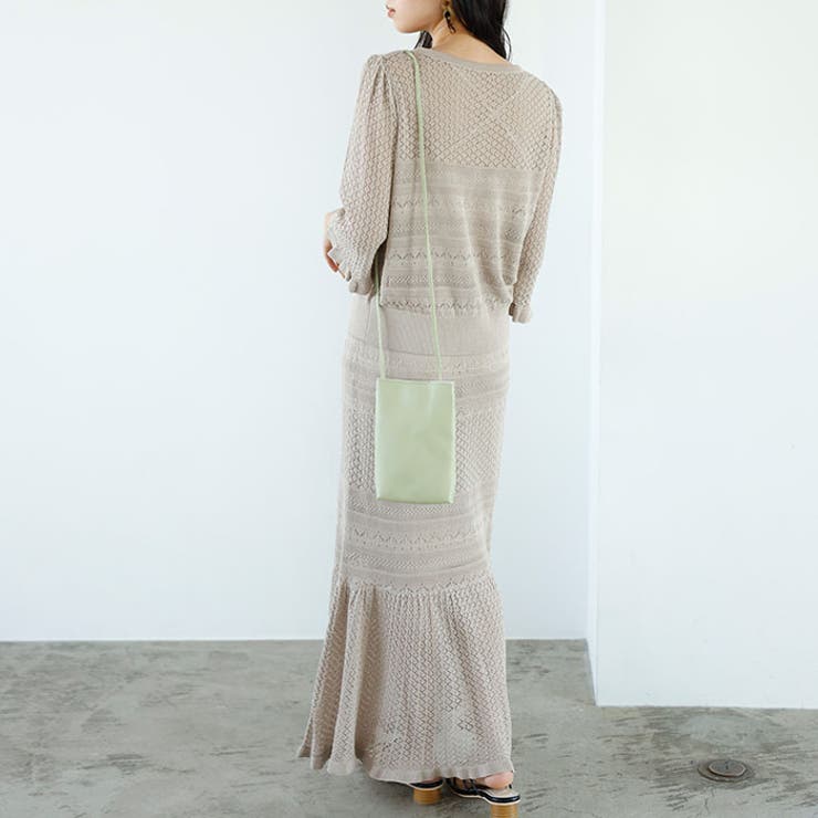 【セットアップ対応】クロシェ編風ニットカーディガン | GeeRA | 詳細画像4 