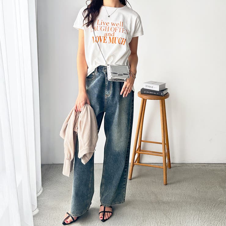 フレンチスリーブプリントロゴＴシャツ | GeeRA | 詳細画像19 