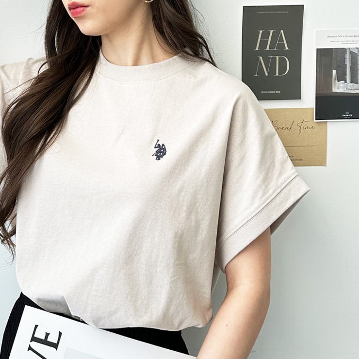 U．S． POLO ASSN．】綿100％フレンチスリーブT