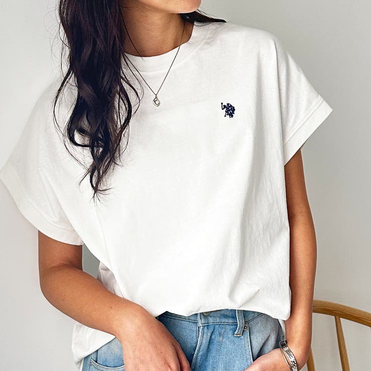 U．S． POLO ASSN．】綿100％フレンチスリーブT