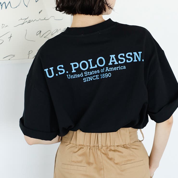 ネイビー】【Ｕ．Ｓ． ＰＯＬＯ ＡＳＳＮ．】バックロゴＴシャツ＜夏服