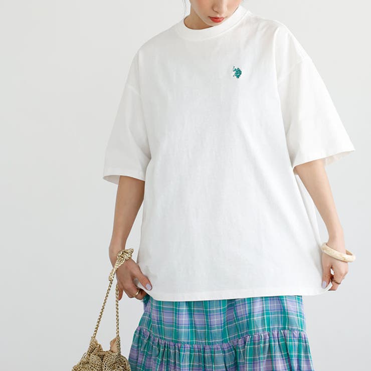 ネイビー】【Ｕ．Ｓ． ＰＯＬＯ ＡＳＳＮ．】バックロゴＴシャツ＜夏服