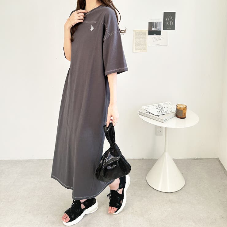 【Ｕ．Ｓ． ＰＯＬＯ ＡＳＳＮ．】配色ステッチＴシャツワンピース 夏服 | GeeRA | 詳細画像36 