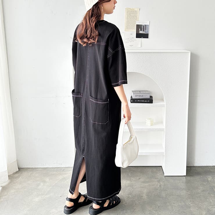 【Ｕ．Ｓ． ＰＯＬＯ ＡＳＳＮ．】配色ステッチＴシャツワンピース 夏服 | GeeRA | 詳細画像13 