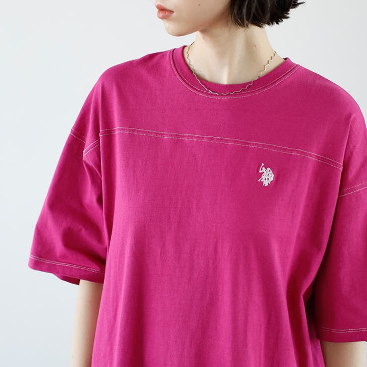 Ｕ．Ｓ． ＰＯＬＯ ＡＳＳＮ．】配色ステッチＴシャツワンピース＜夏服