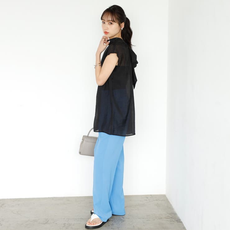 前後２ＷＡＹフレンチ袖ボウタイブラウス | GeeRA | 詳細画像13 