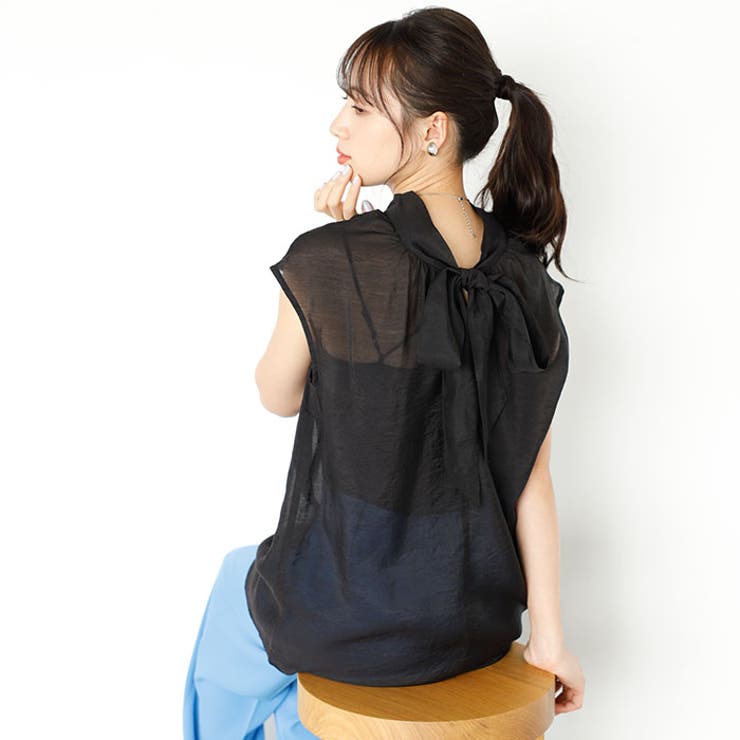 前後２ＷＡＹフレンチ袖ボウタイブラウス | GeeRA | 詳細画像15 