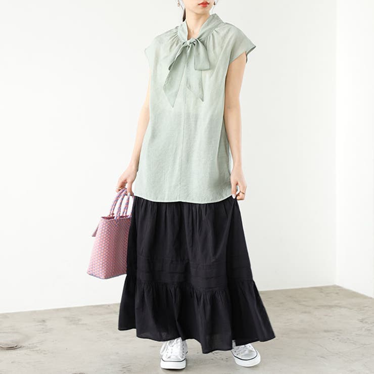 前後２ＷＡＹフレンチ袖ボウタイブラウス | GeeRA | 詳細画像2 