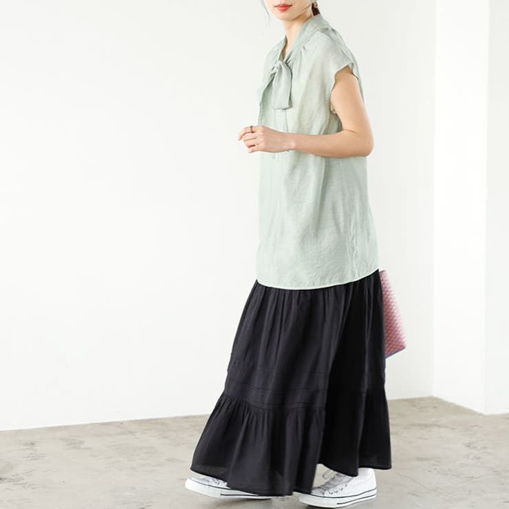 前後２ＷＡＹフレンチ袖ボウタイブラウス | GeeRA | 詳細画像3 