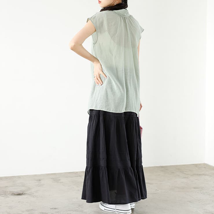 前後２ＷＡＹフレンチ袖ボウタイブラウス | GeeRA | 詳細画像4 