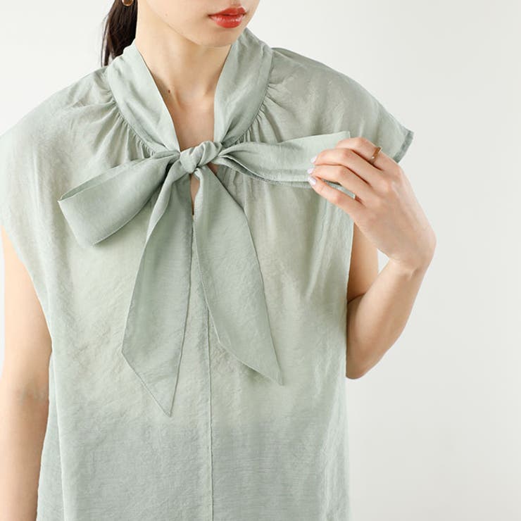 前後２ＷＡＹフレンチ袖ボウタイブラウス | GeeRA | 詳細画像6 