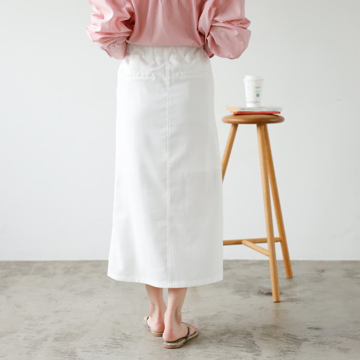 リネンタッチハイウエストタイトスカート | GeeRA | 詳細画像9 