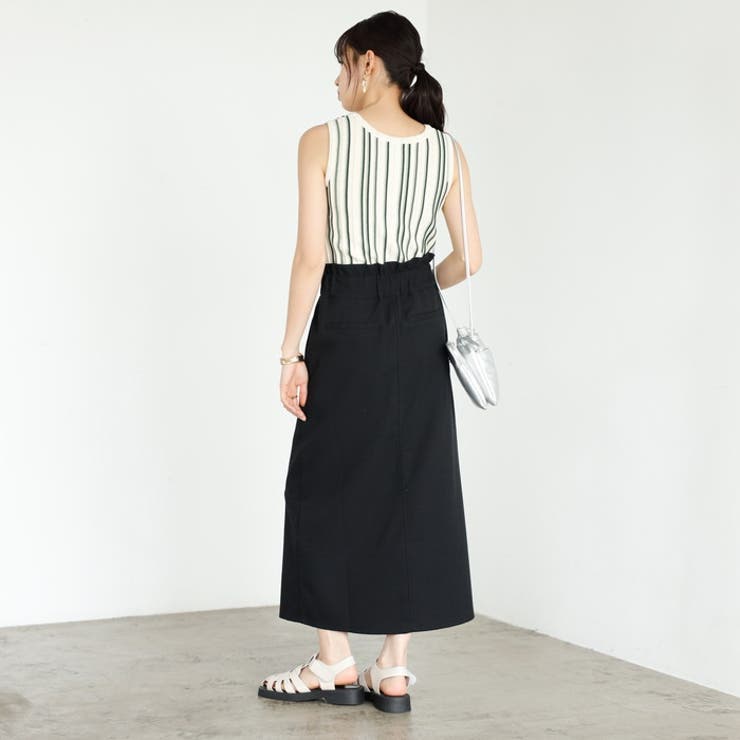 リネンタッチハイウエストタイトスカート | GeeRA | 詳細画像16 