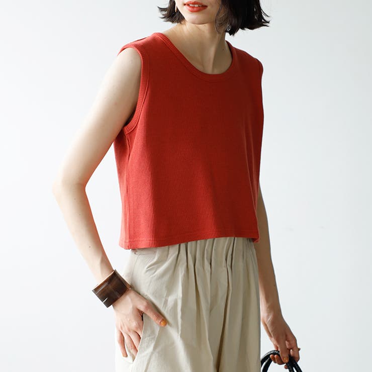 スナップボタンワッフルクロップドトップス | GeeRA | 詳細画像12 