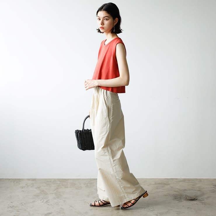 スナップボタンワッフルクロップドトップス | GeeRA | 詳細画像18 