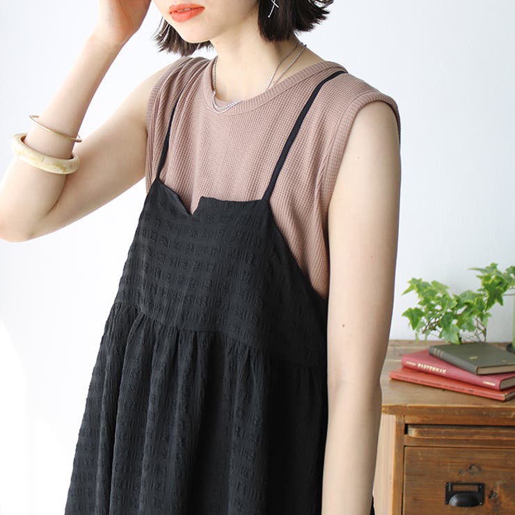 スナップボタンワッフルクロップドトップス | GeeRA | 詳細画像2 