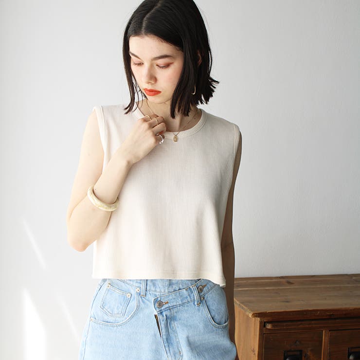 スナップボタンワッフルクロップドトップス | GeeRA | 詳細画像22 