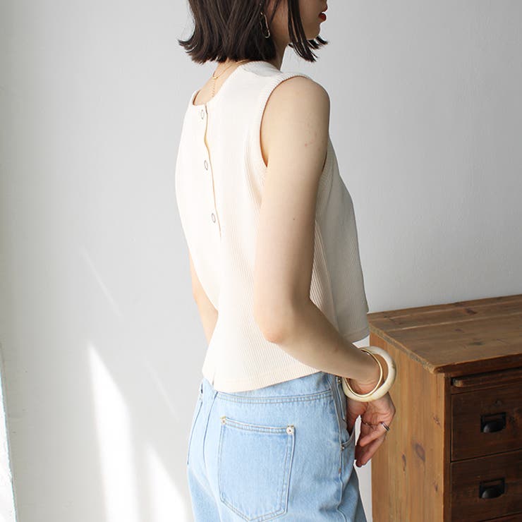 スナップボタンワッフルクロップドトップス | GeeRA | 詳細画像25 