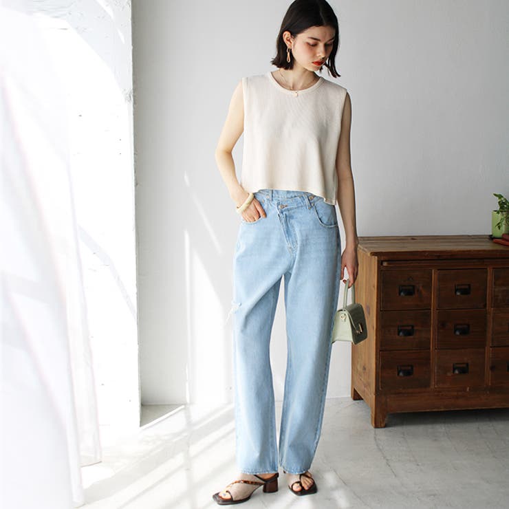 スナップボタンワッフルクロップドトップス | GeeRA | 詳細画像28 