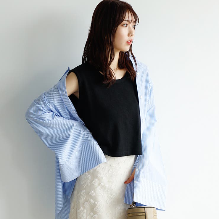 スナップボタンワッフルクロップドトップス | GeeRA | 詳細画像37 