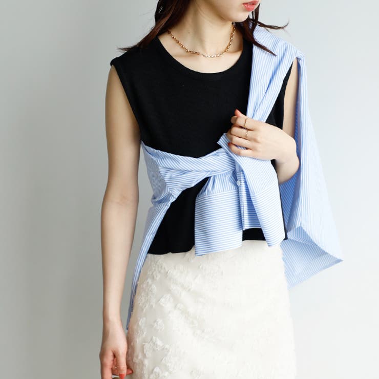 スナップボタンワッフルクロップドトップス | GeeRA | 詳細画像39 