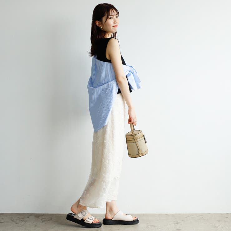 スナップボタンワッフルクロップドトップス | GeeRA | 詳細画像43 