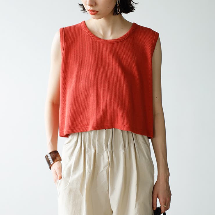 スナップボタンワッフルクロップドトップス | GeeRA | 詳細画像9 