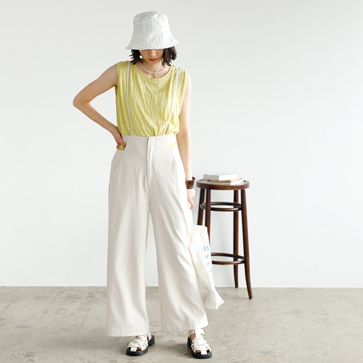 サイドカットアウトサス付ハイウエストパンツ | GeeRA | 詳細画像11 