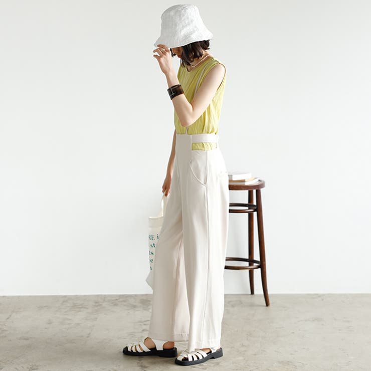 サイドカットアウトサス付ハイウエストパンツ | GeeRA | 詳細画像12 