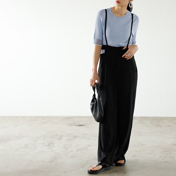 サイドカットアウトサス付ハイウエストパンツ | GeeRA | 詳細画像2 